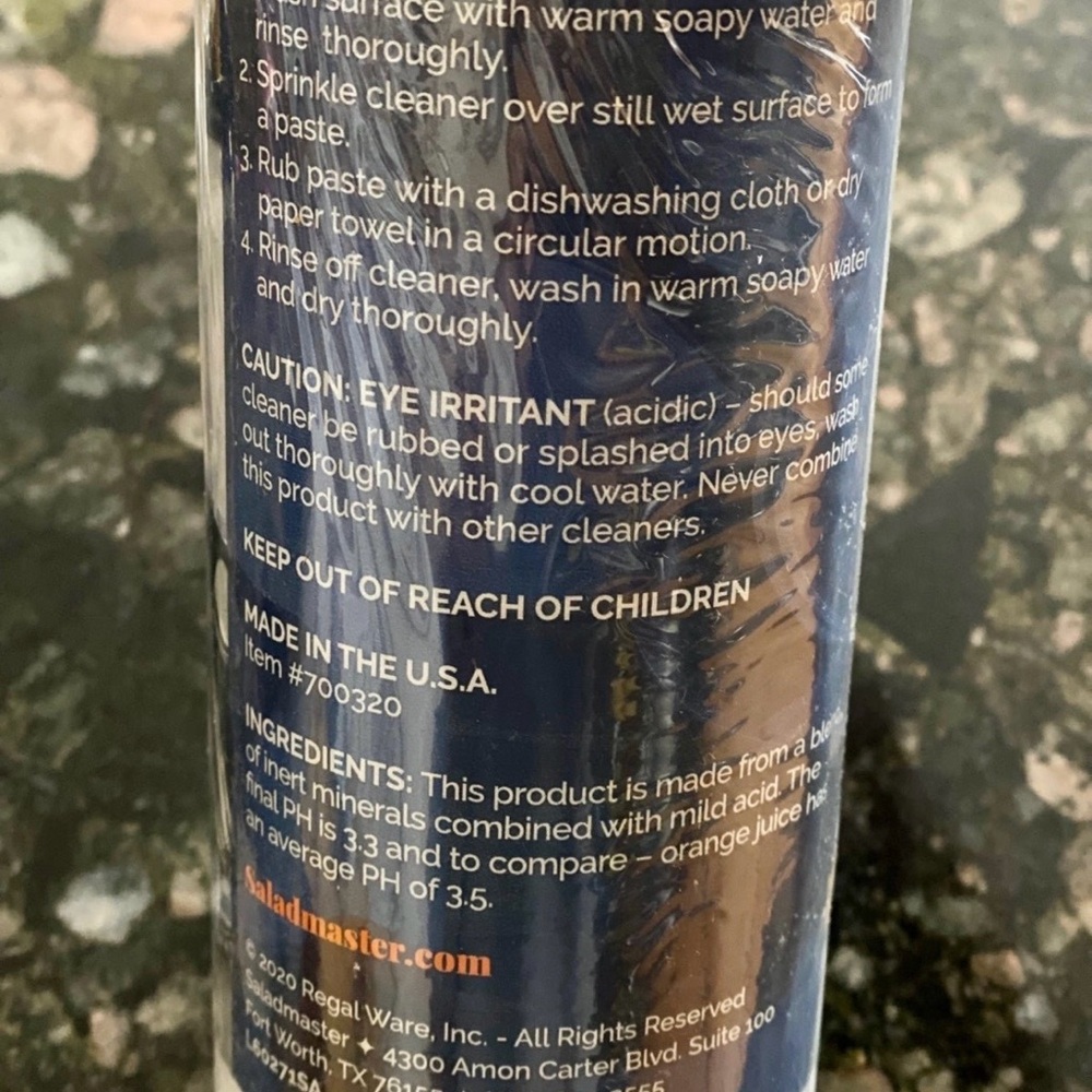 Saladmaster Stainless Steel Powdered Cleaner - Blue - Picture 3 of 3